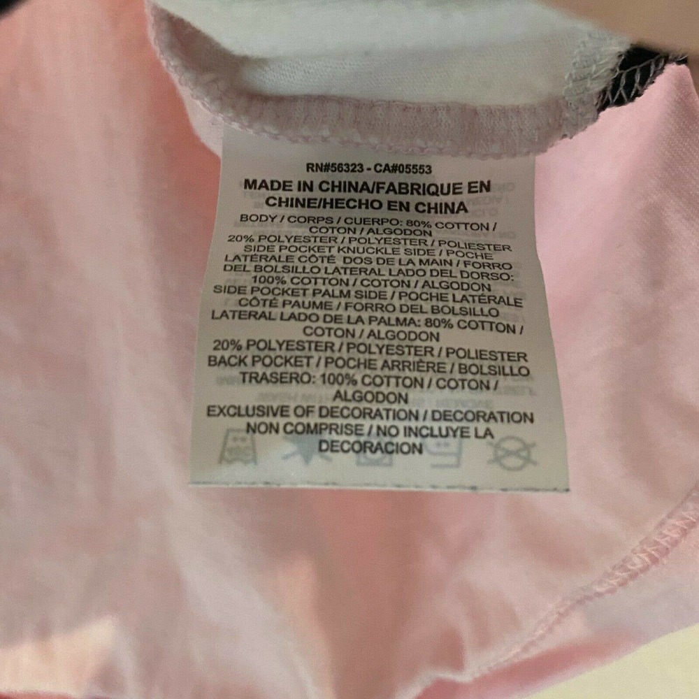NIKE Colorblock Pullover Crop T-Shirt Short Sleeve Pink/White/Blue Women Size S - Picture 4 of 5